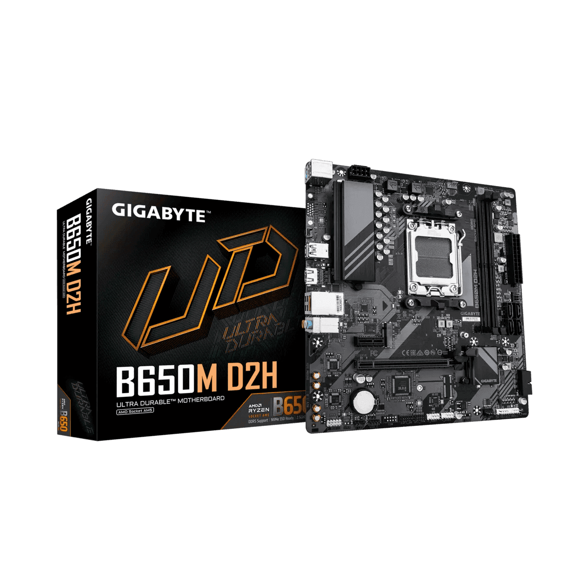 Gigabyte B650m D2h PCIe 4 USB 3.2 2DDR5 Ryzen Motherboard