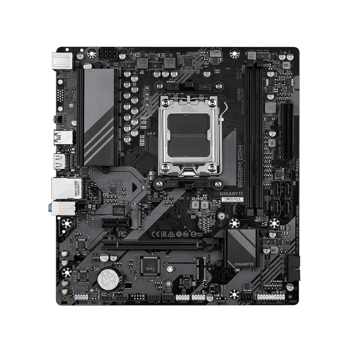 Gigabyte B650m D2h PCIe 4 USB 3.2 2DDR5 Ryzen Motherboard