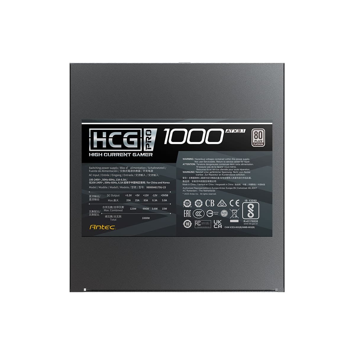 Antec Hcg Pro 1000W 80+ Platinum Power Supply