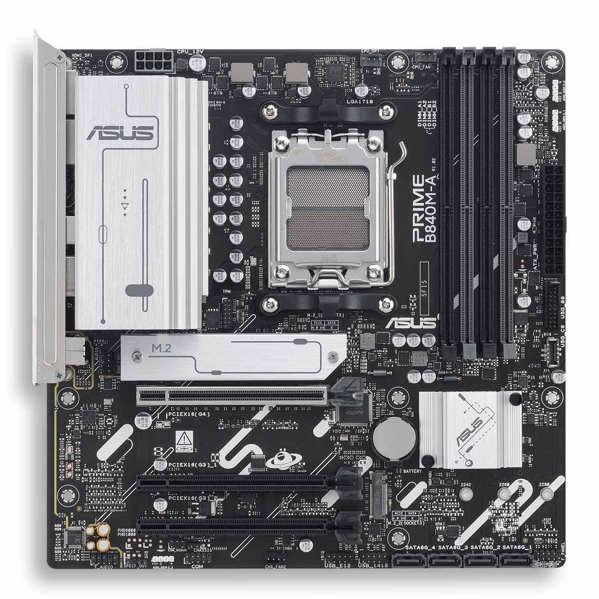 ASUS Prime B840m-A 3 GPU PCI 4.0 4DDR5 Ryzen Motherboard