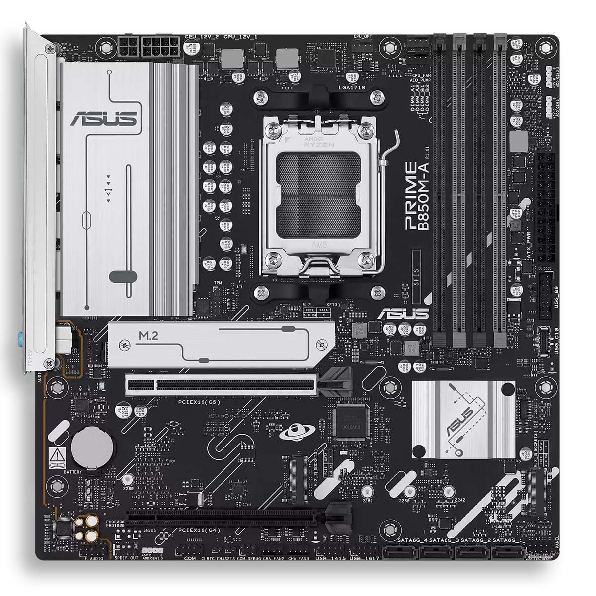 ASUS Prime B850m-A 4slot 2 GPU PCI 5.0 4DDR5 Ryzen Motherboard