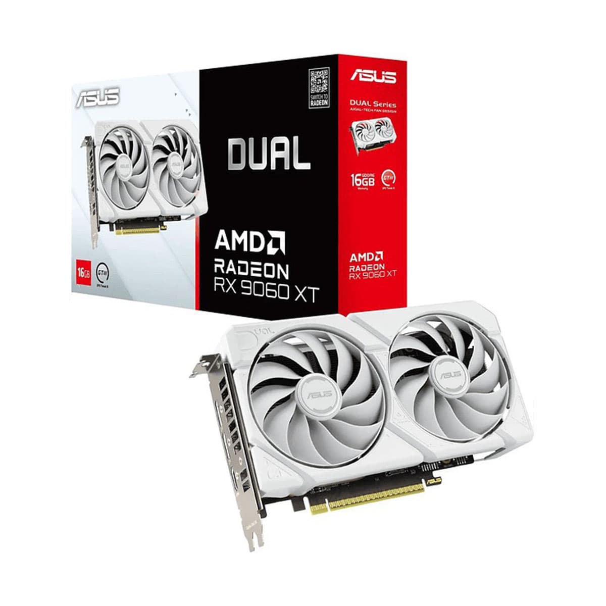 ASUS AMD Radeon RX 9060 Xt Dual White 16GB Graphics Card