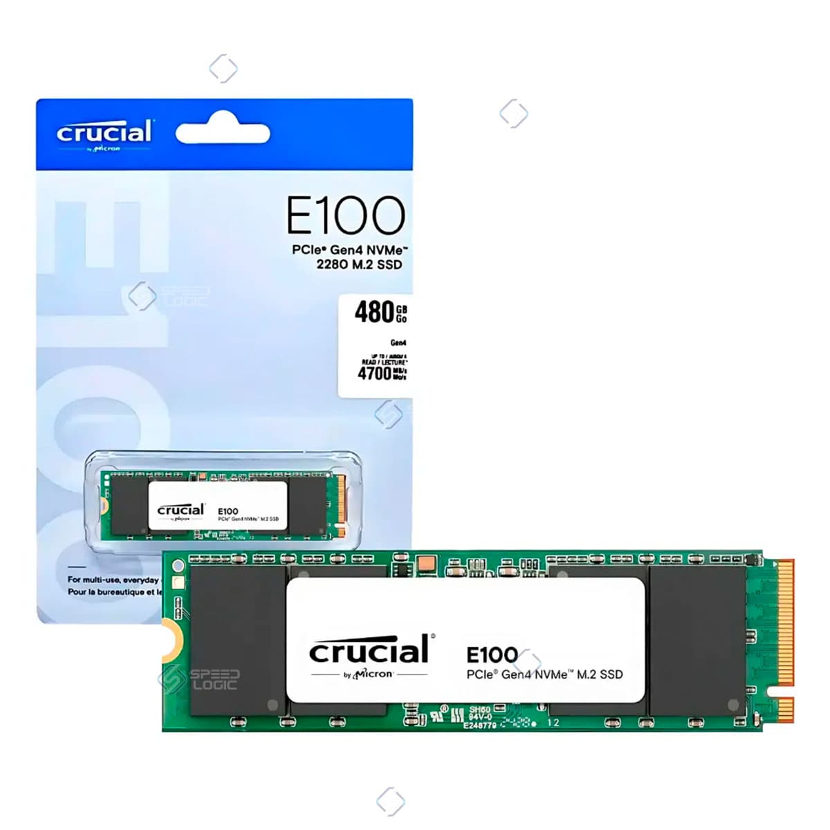 SSD (M2) NVMe 480GB Crucial E100 Gen4 (5000×4500) Solid State Drive
